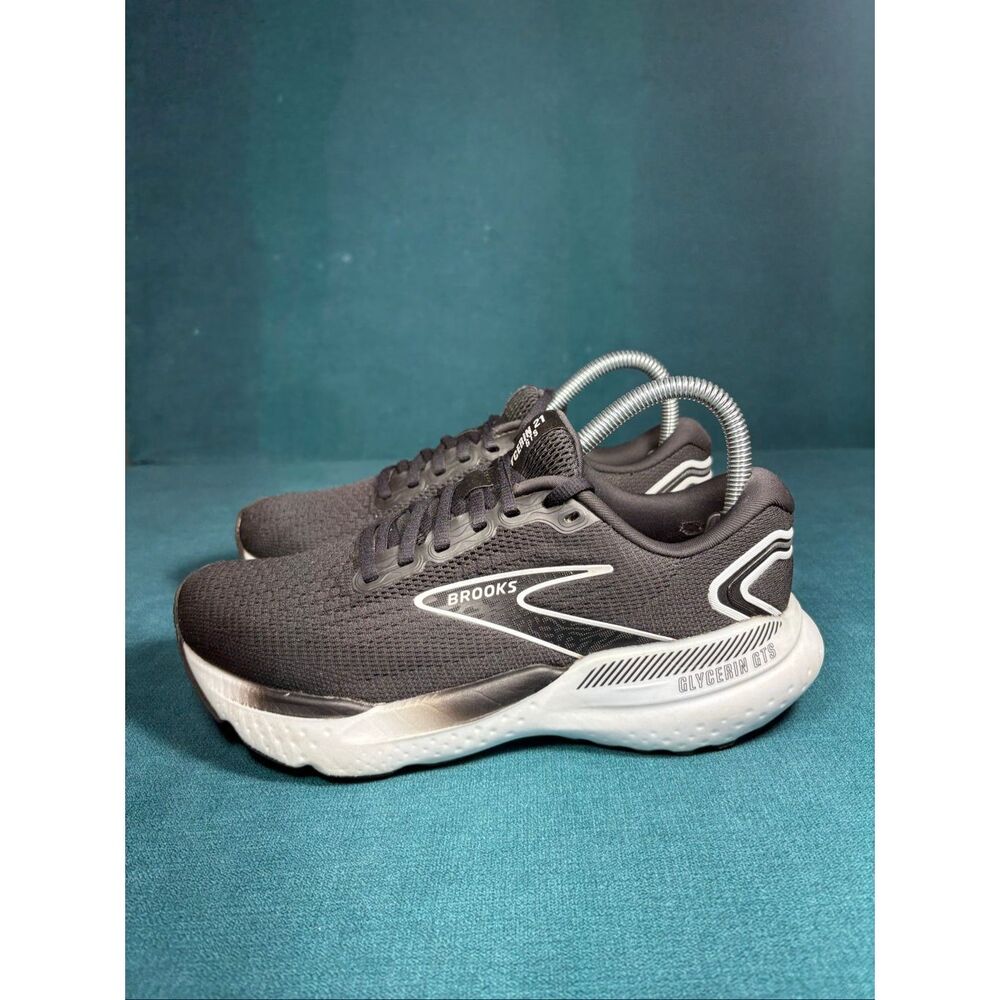 Brooks Glycerin GTS 21 Gray White Running Shoes Women’s Size 7 Support Sneakers